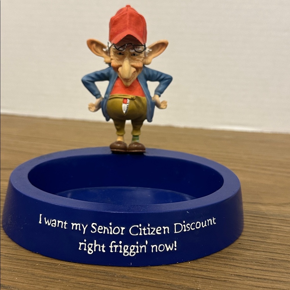 COOTS Funny Senior Citizen Figurine Coin Dish